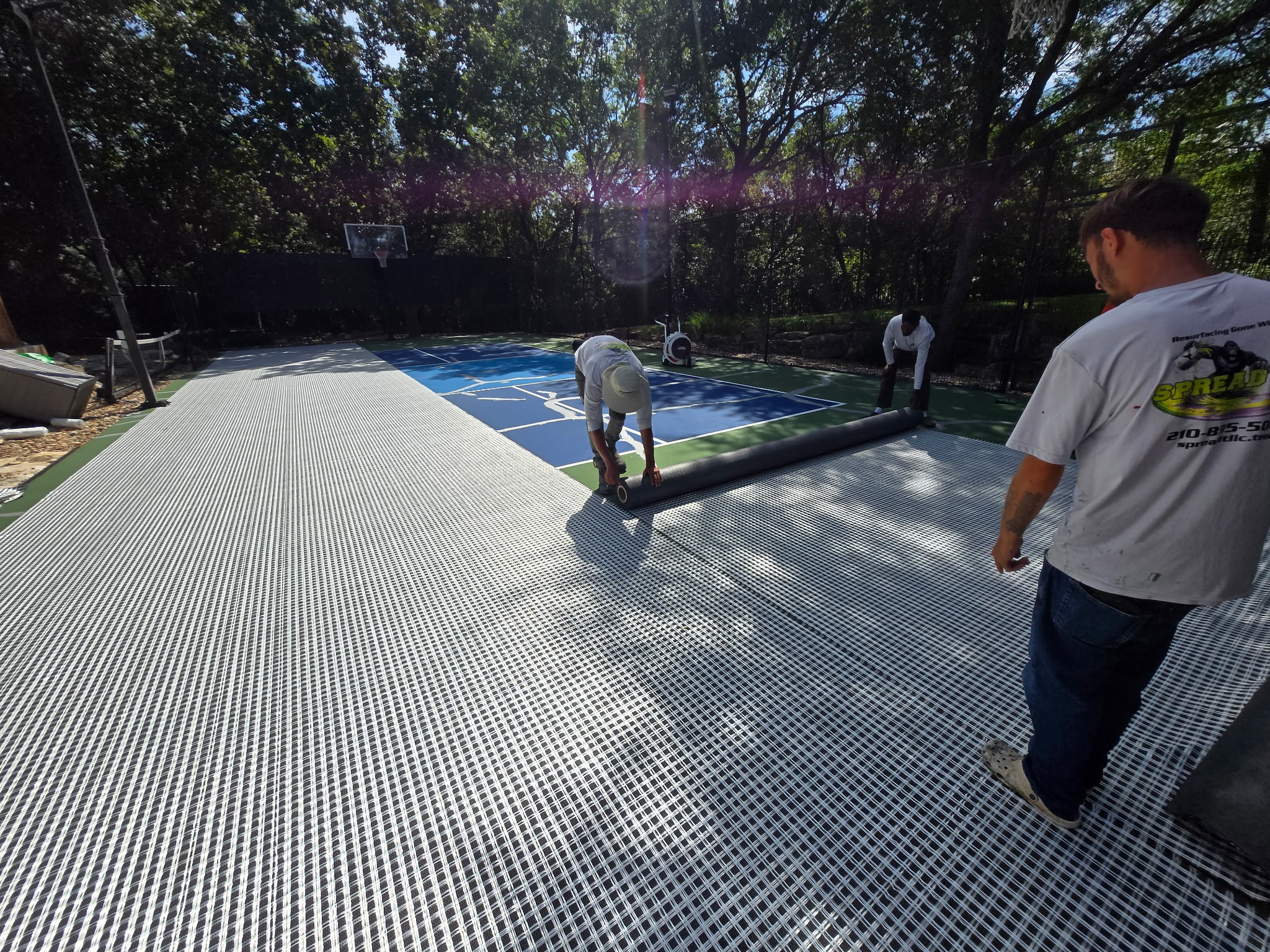 Rolling out Grizzly Mat